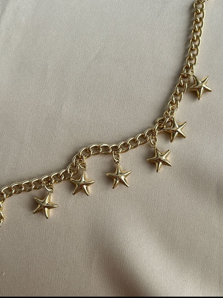 Yıldız Sallantı Model Bileklik ( 14K Renk)